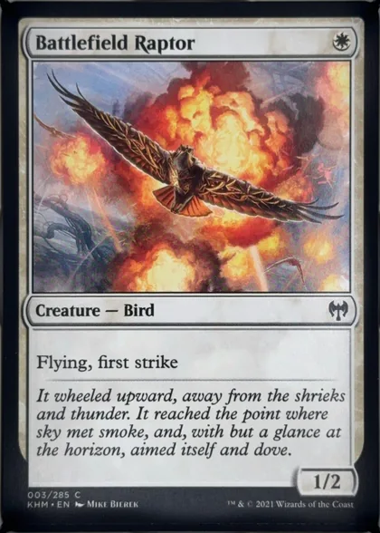 front of card