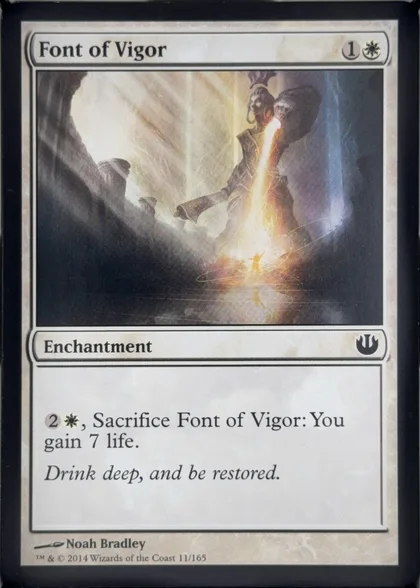 front of card