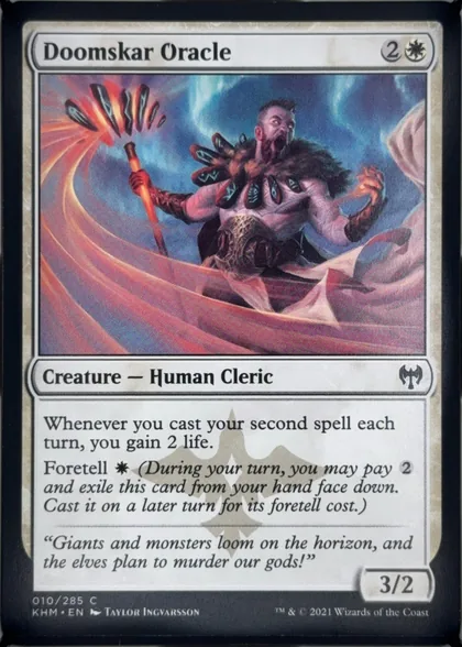 front of card