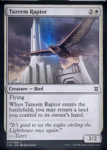 front of card