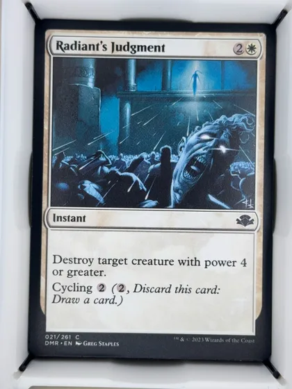 front of card