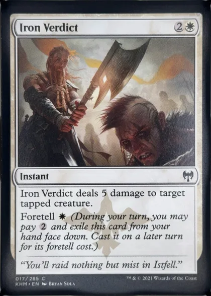 front of card