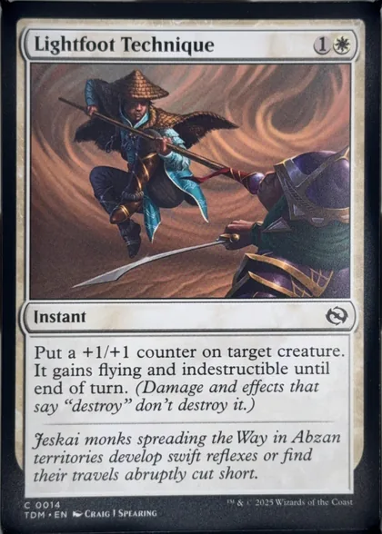 front of card
