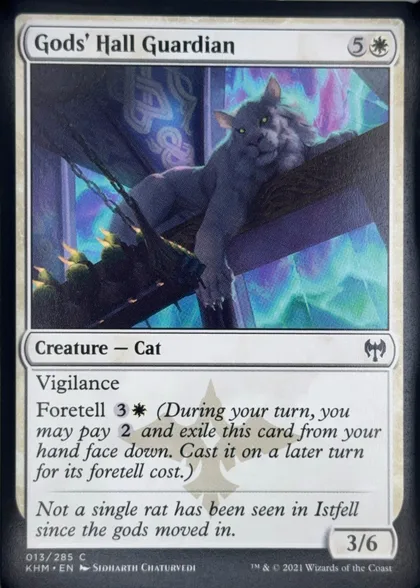 front of card