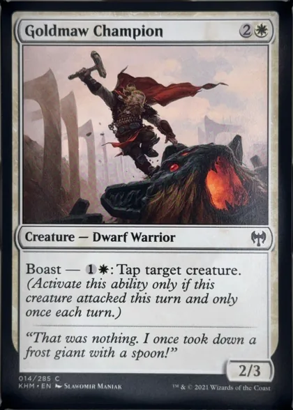 front of card