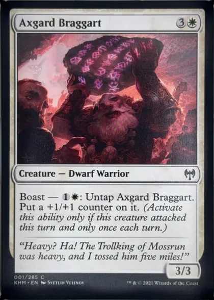 front of card