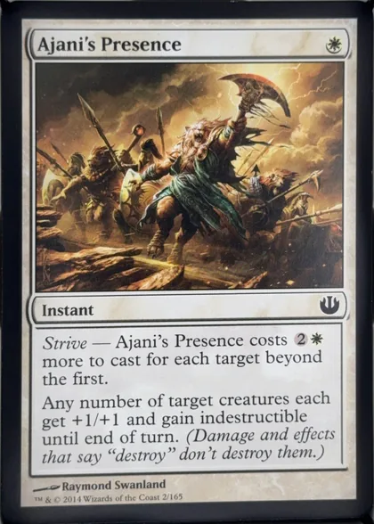 front of card