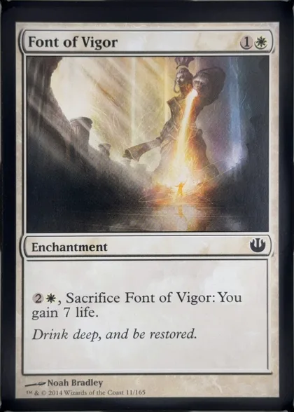 front of card