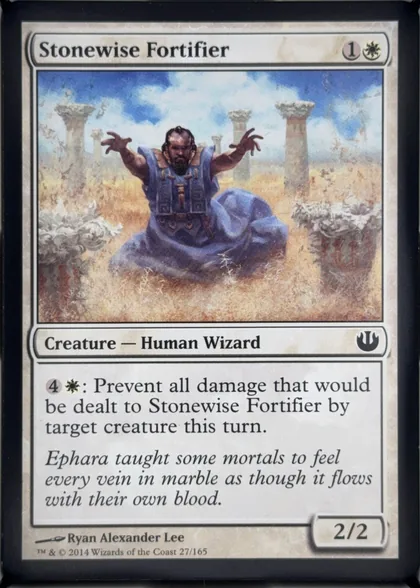 front of card