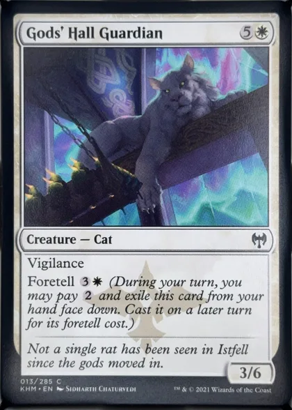 front of card