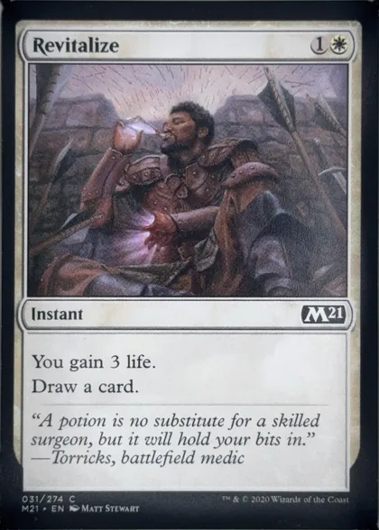 front of card