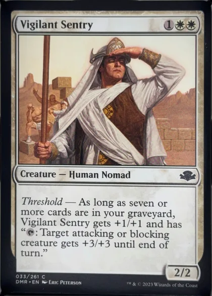 front of card