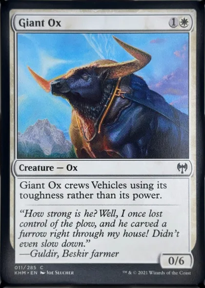 front of card