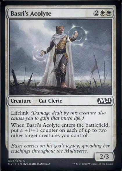 front of card