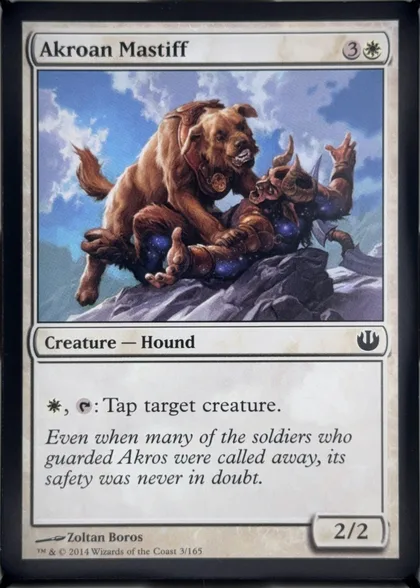 front of card