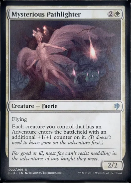 front of card