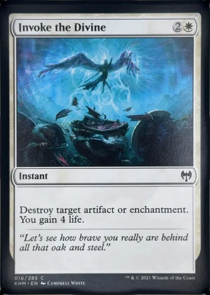front of card