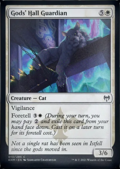 front of card