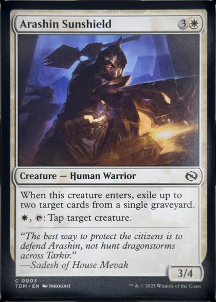front of card