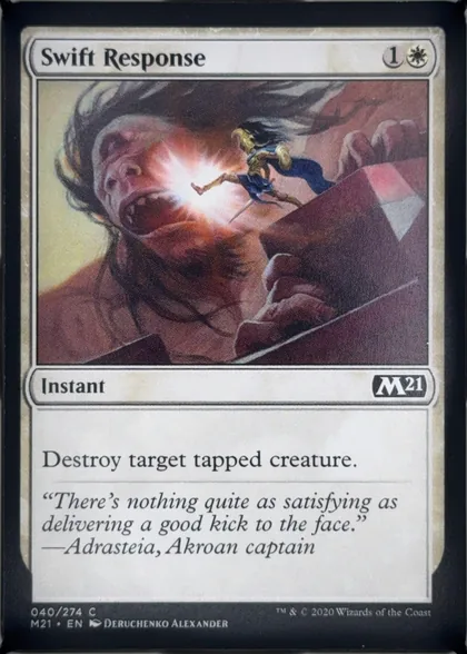 front of card