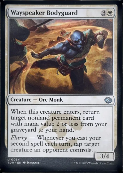 front of card