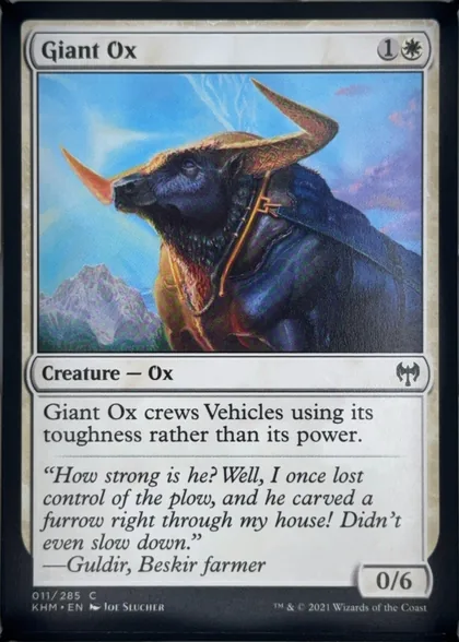 front of card