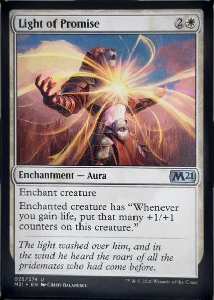 front of card