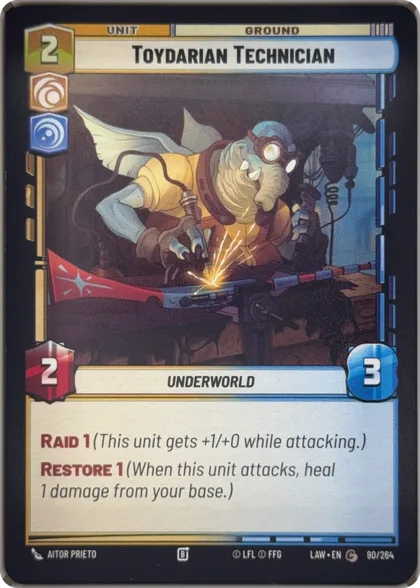 front of card