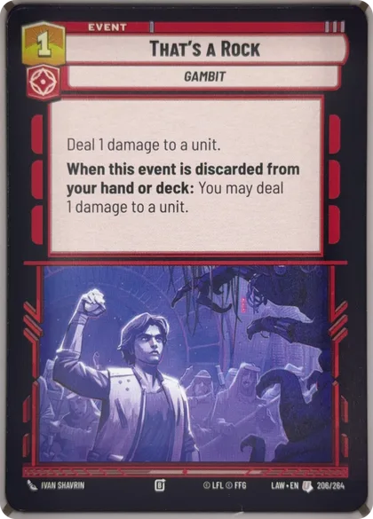 front of card