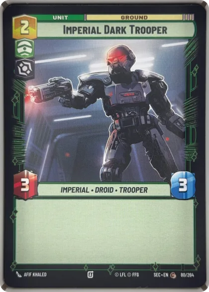 front of card