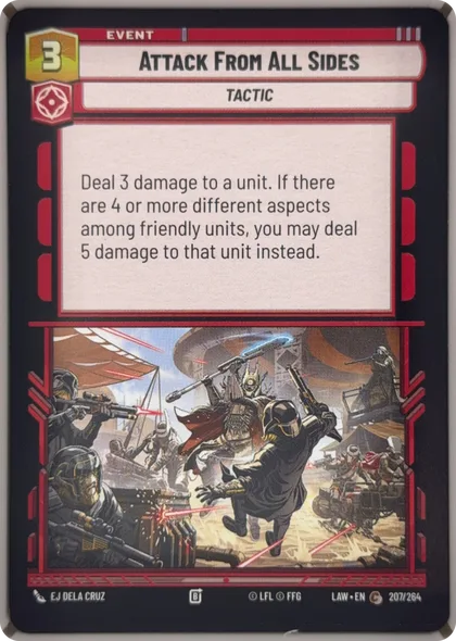 front of card