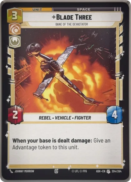 front of card