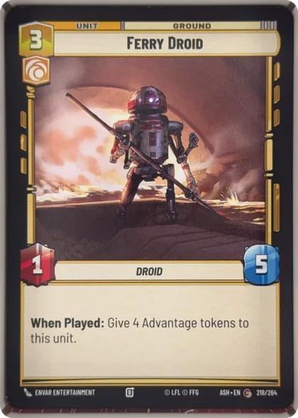 front of card