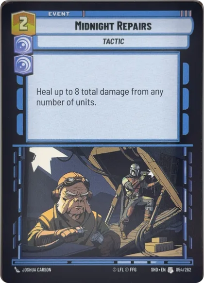 front of card