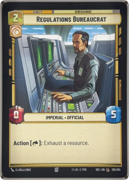 front of card