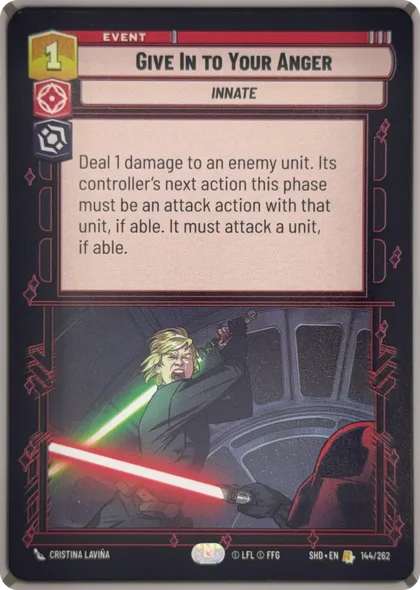 front of card