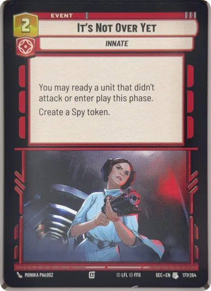 front of card