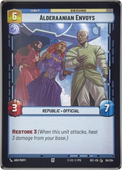 front of card