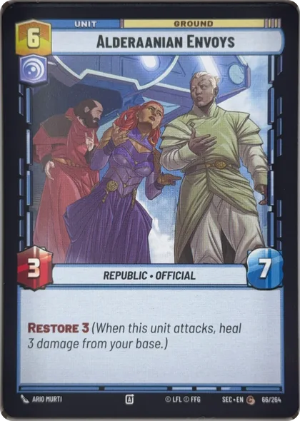 front of card