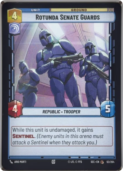 front of card