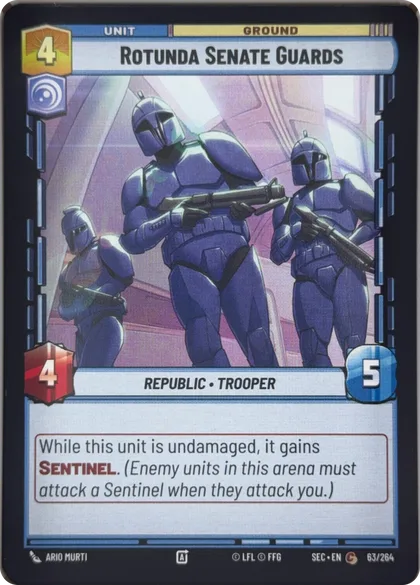 front of card