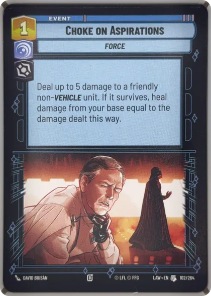 front of card