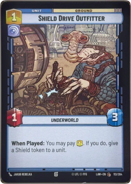 front of card