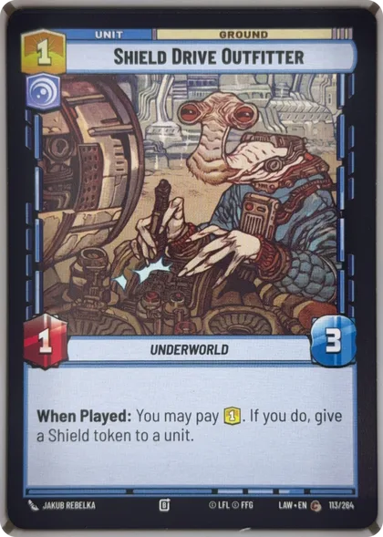 front of card