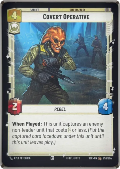 front of card
