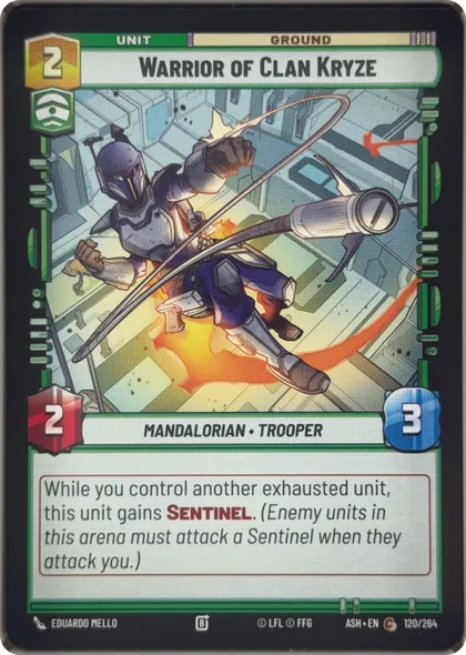 front of card