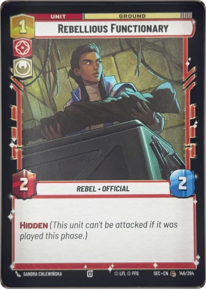 front of card