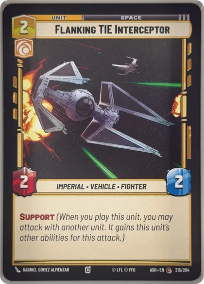front of card