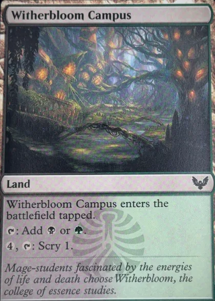 front of card