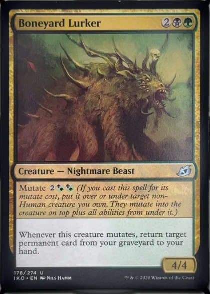 front of card